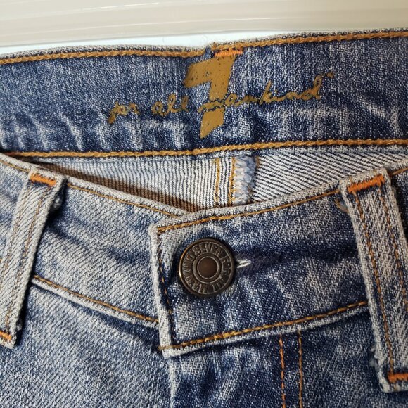7 For All Mankind Womens Jeans Crop Dart Jean Pant Denim Size 25 28x24 - Picture 3 of 5